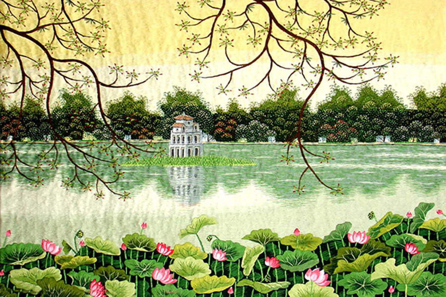 Vietnamese Silk Paintings